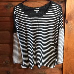 Gray (light and charcoal gray) stripped shirt